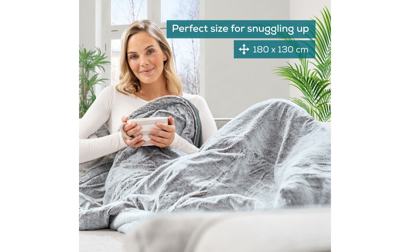 Beurer Super Cosy Heated Throw (Charcoal Grey) HD75NGP