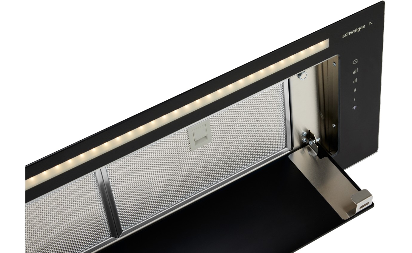 Schweigen 900mm Silent Glass Undermount Rangehood (Black) KLS9GLASSBLKST