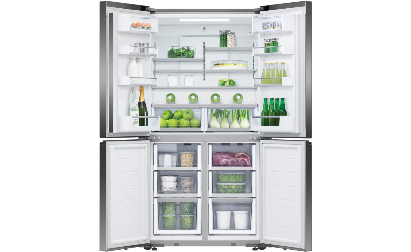 Fisher & Paykel 538L Series 7 Quad Door Refrigerator Freezer, Ice & Water RF605QZUVB1