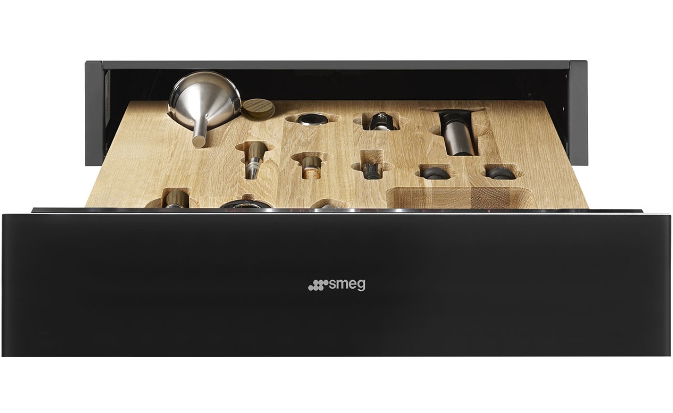 Smeg 15cm Linea Sommelier Drawer (Pure Black) CPS115B3