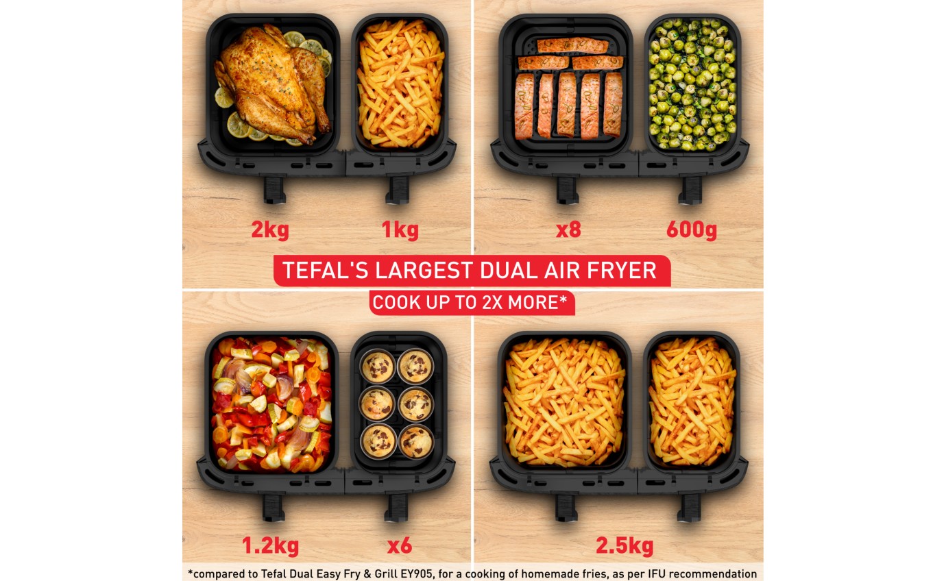 Tefal Dual Easy Fry XXXL Air Fryer EY9428