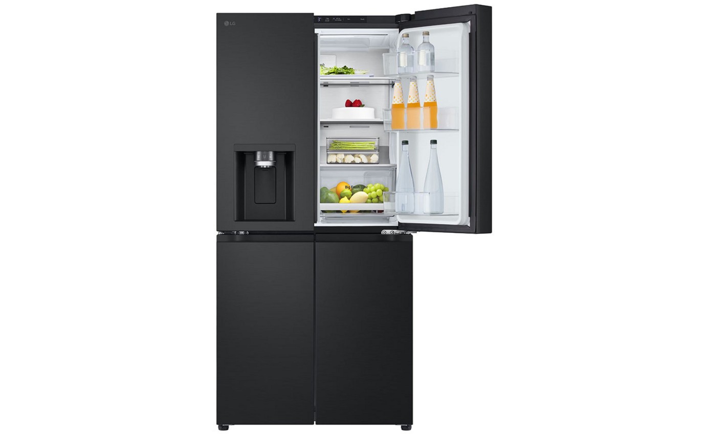 LG 508L Slim French Door Fridge (Matte Black) GFLN500MBL