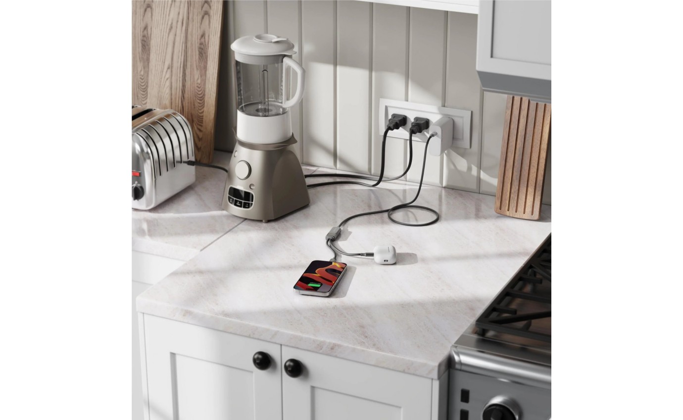 ALOGIC Split 2-in-1 USB-C to C and 100W Charge Cable 1.2m (Black) AS2CCBK