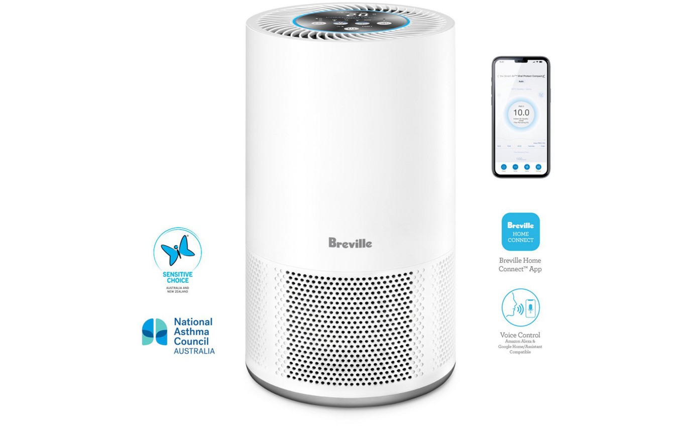 Breville the Smart Air&trade; Viral Protect Compact Air Purifier LAP208WHT