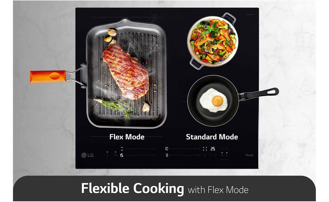 LG 60cm 4 Zone Induction Cooktop BCI607T4BG