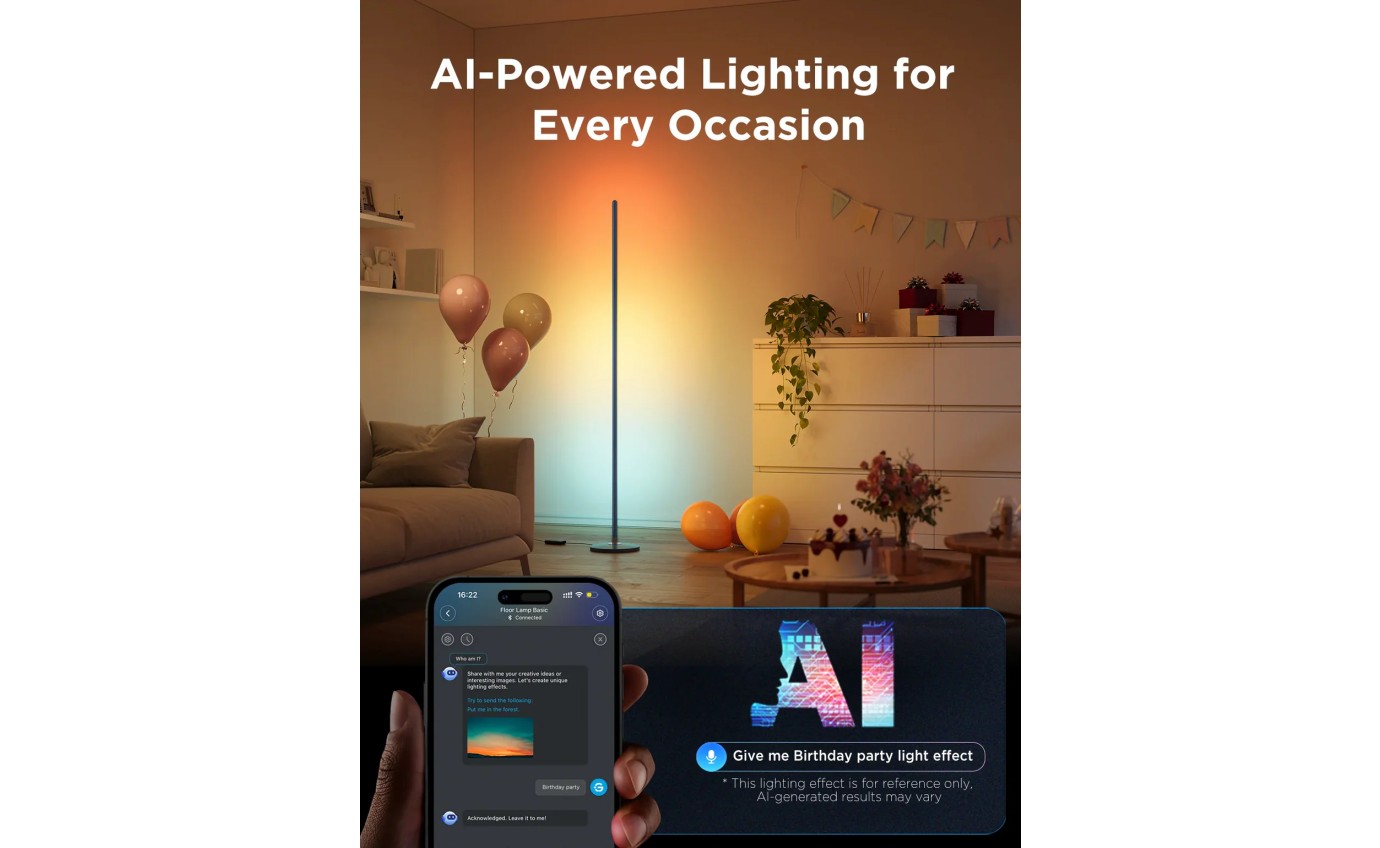 Govee RGBICW Corner Floor Lamp (Matter) H8076E13