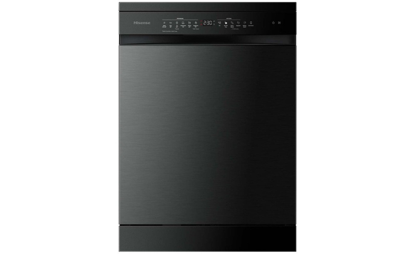 Hisense 60cm Freestanding Dishwasher (Black Steel) HSAP16FB