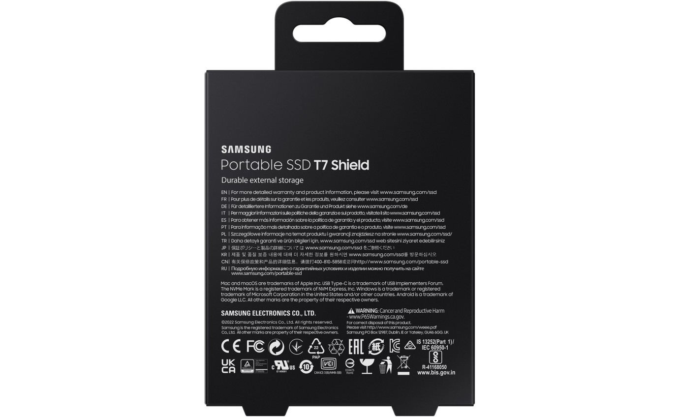 Samsung Portable SSD T7 Shield 4TB (Black) MUPE4T0SWW