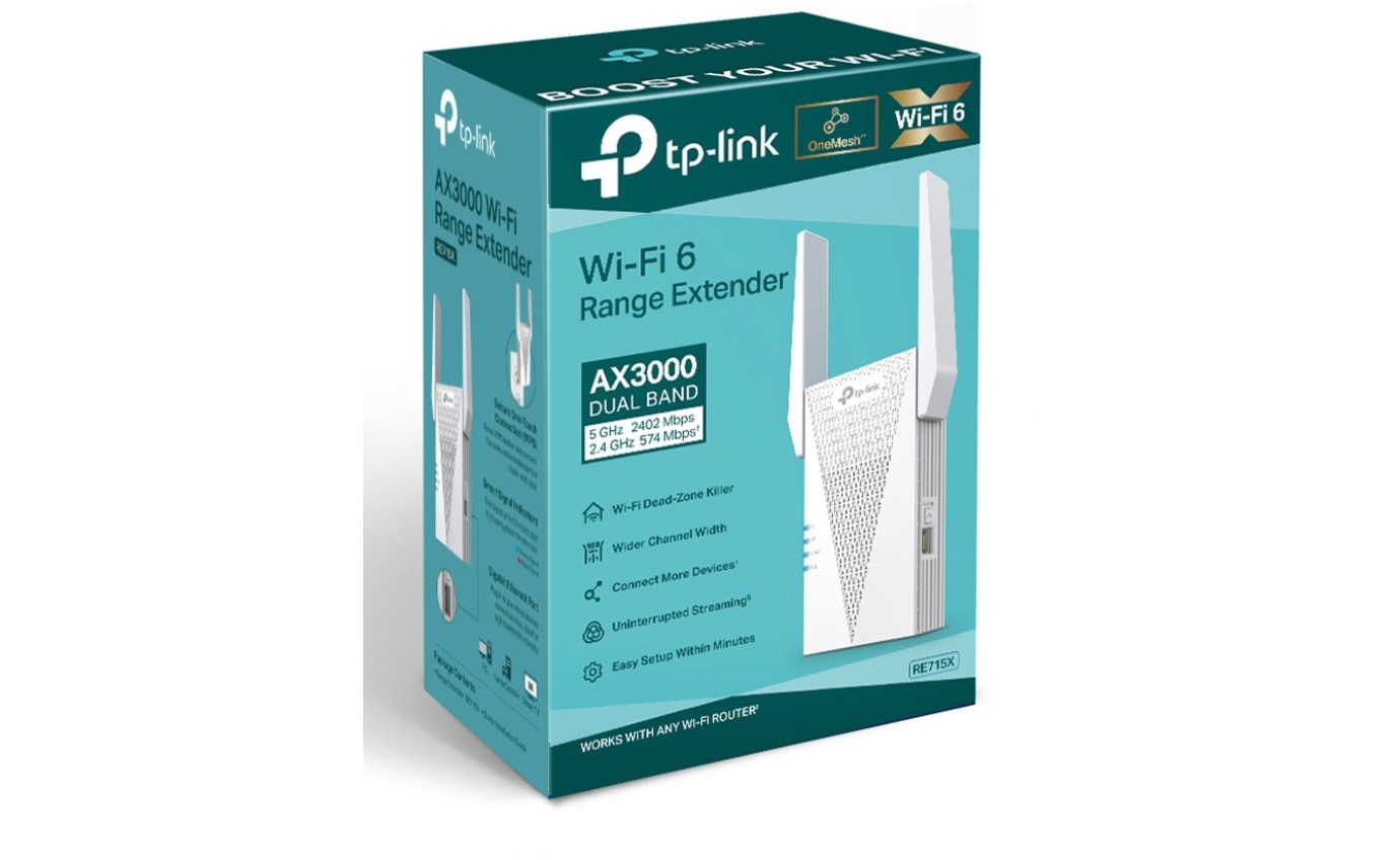TP-Link AX3000 Mesh Wi-Fi 6 Extender RE715X