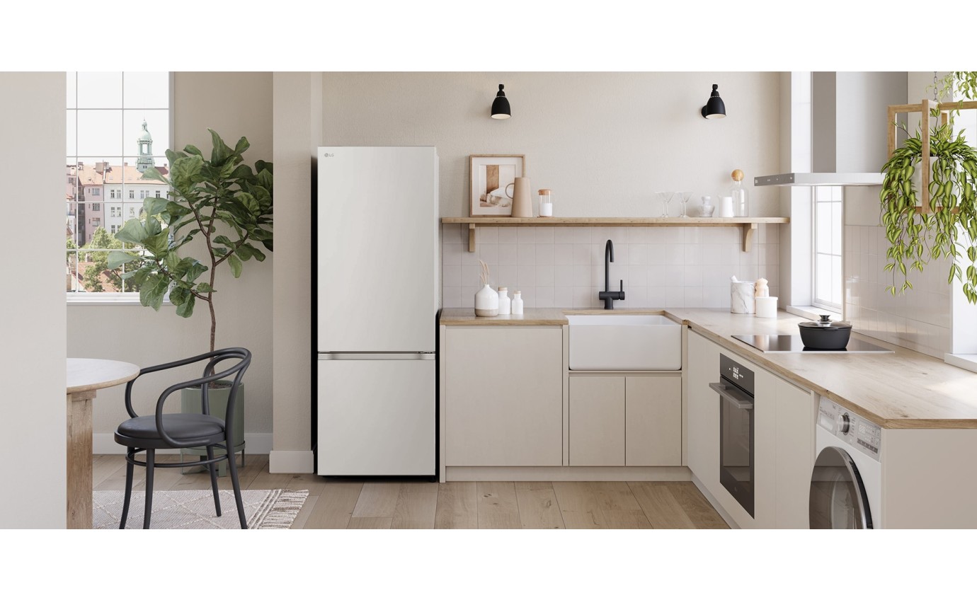 LG 335L Bottom Mount Fridge (Matte White) GBB300MWH