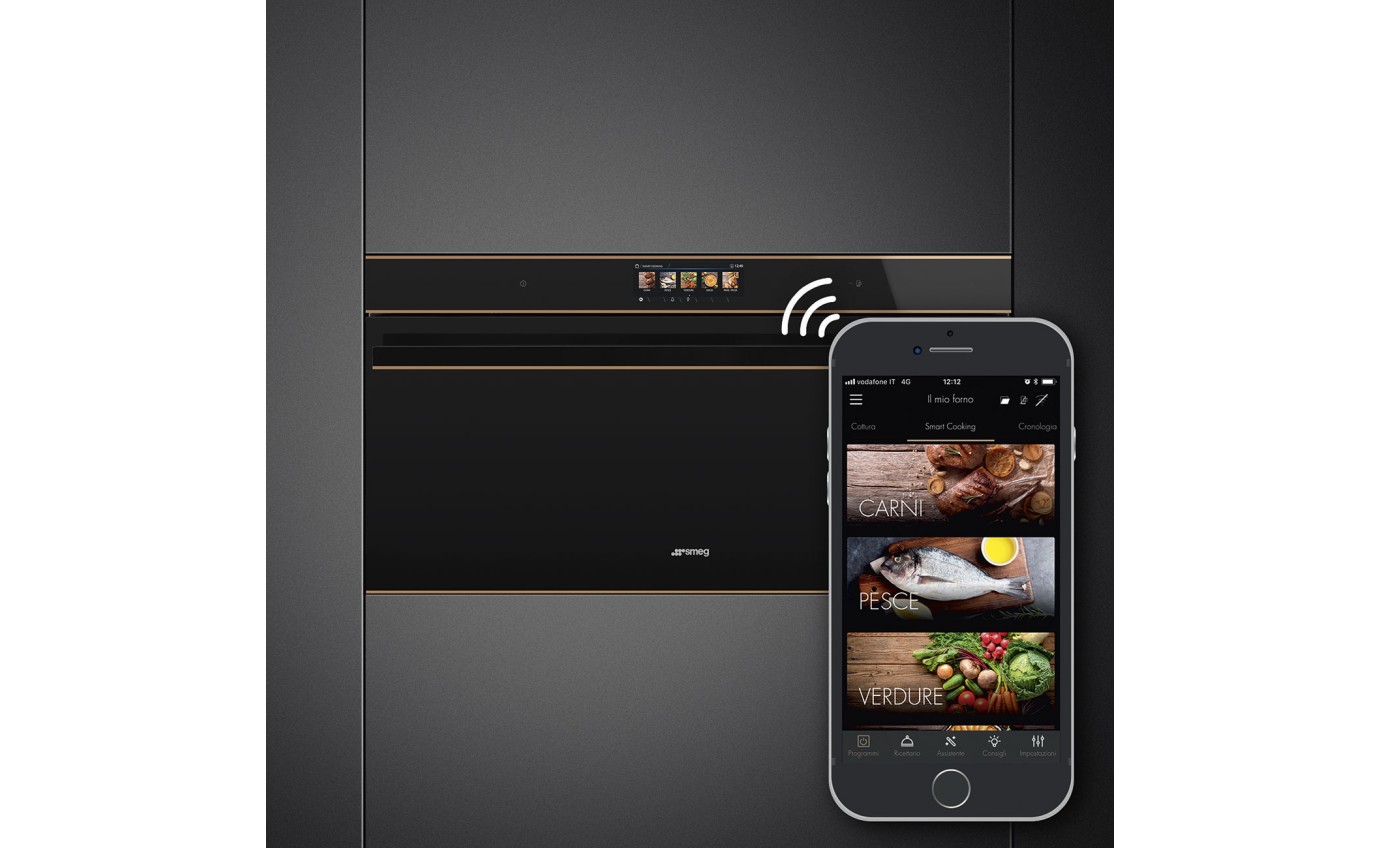 Smeg 90cm Dolce Stil Novo Thermoseal Pyrolytic Oven with Touch Control - Copper SFPR9606WTPNR