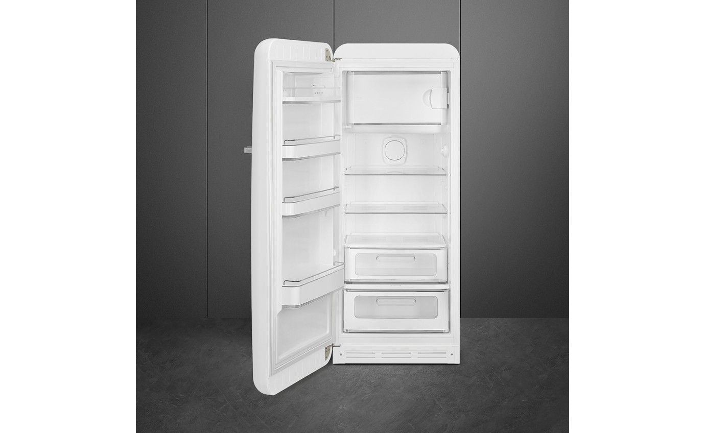 Smeg 270L 50s Style Retro Single Door Fridge (White) FAB28LWH5AU