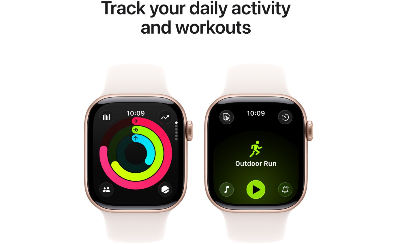 Apple Watch Series 11 GPS 42mm Rose Gold Aluminium Case with Light Blush Sport Band (M/L) MEU44XA