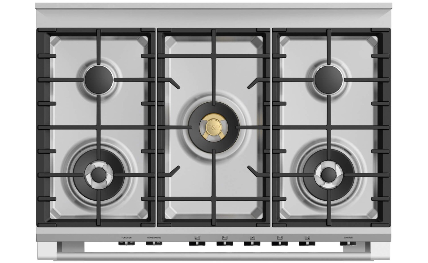 Fisher & Paykel 90cm Series 9 Classic 5 Burner Dual Fuel Pyrolytic Cooker OR90SCG6W1