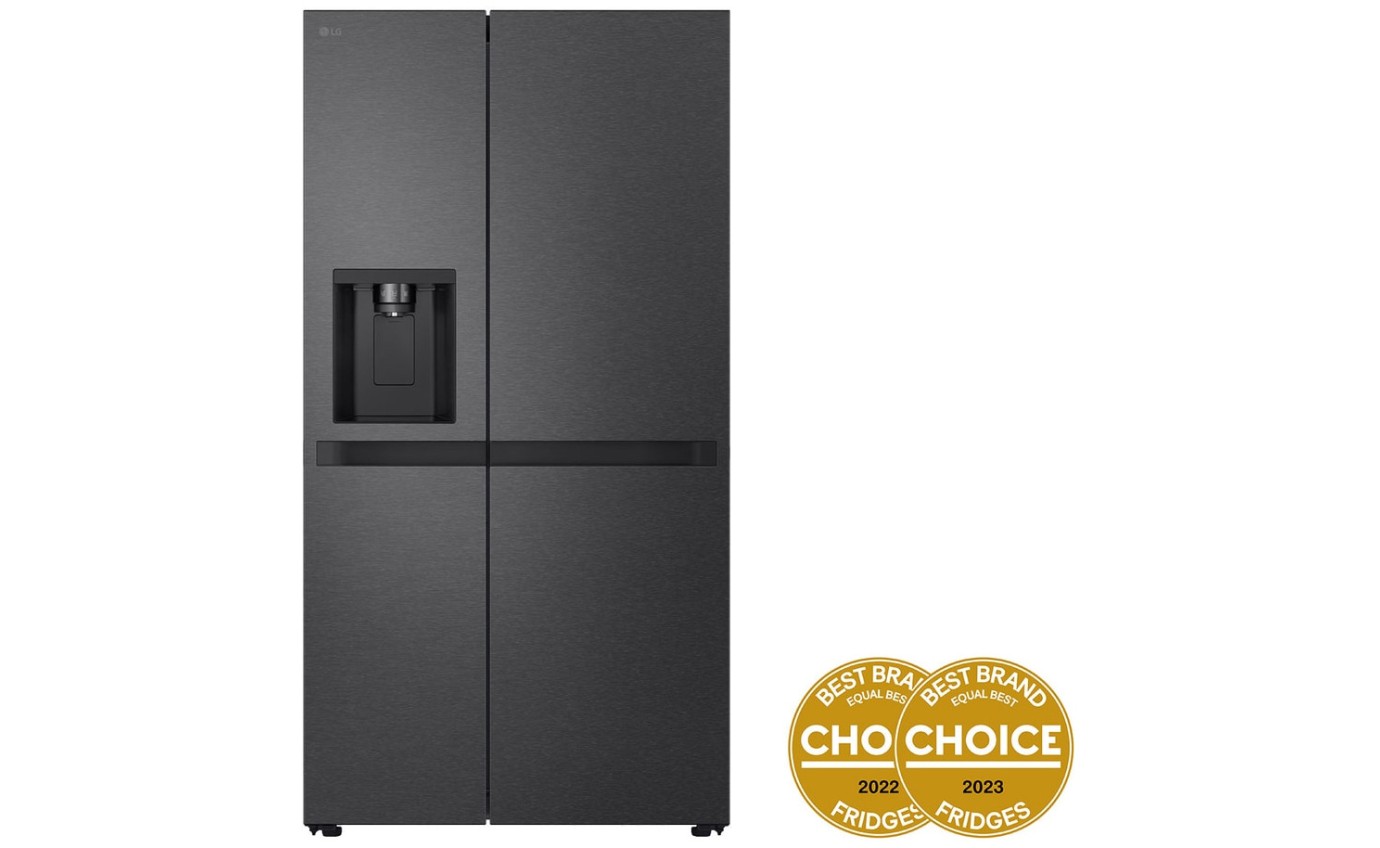 LG 641L Side By Side Fridge (Matte Black) GSN599MBL