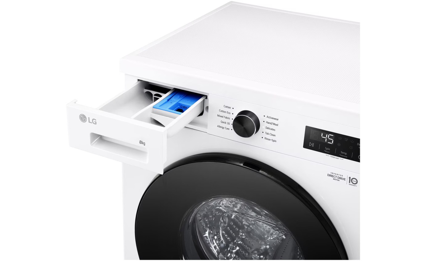 LG 8kg Series 1 Front Load Washing Machine with Steam WV11208W