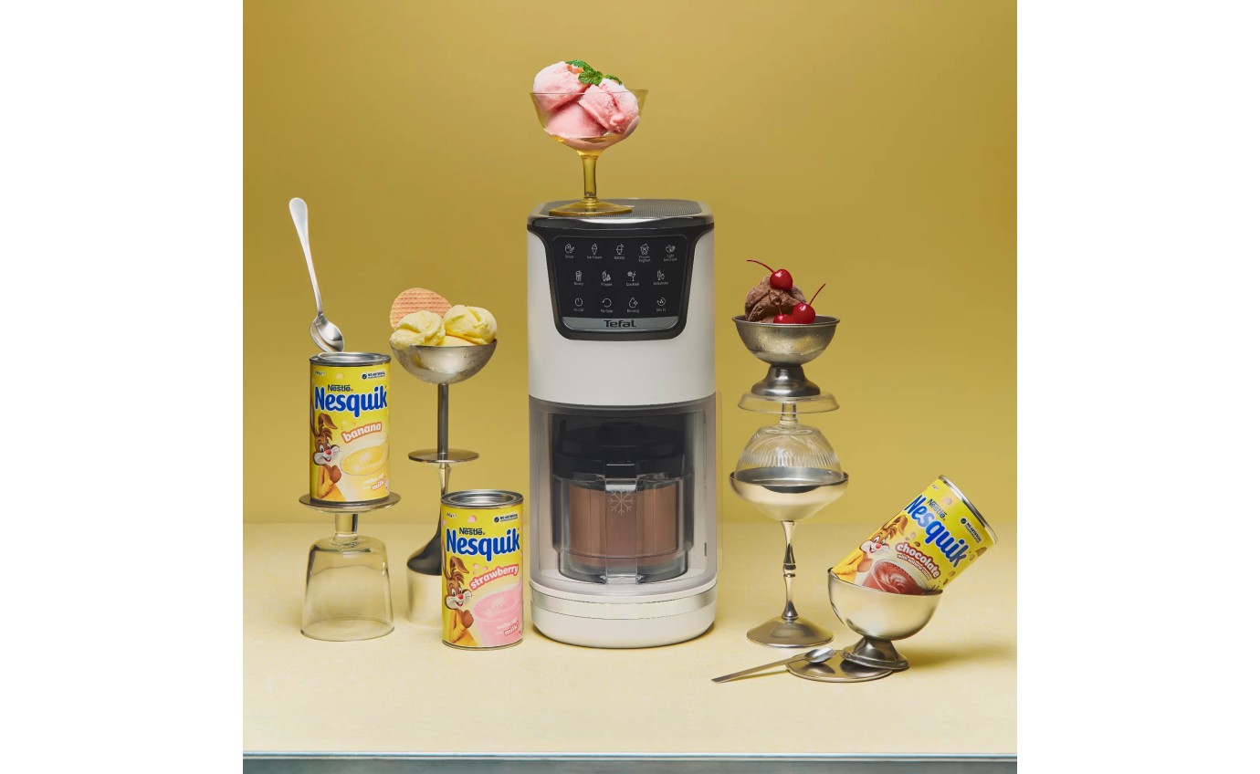 Tefal Dolci Rise Ice Cream Maker with Bonus Nesquik Tins NQ31IG04A