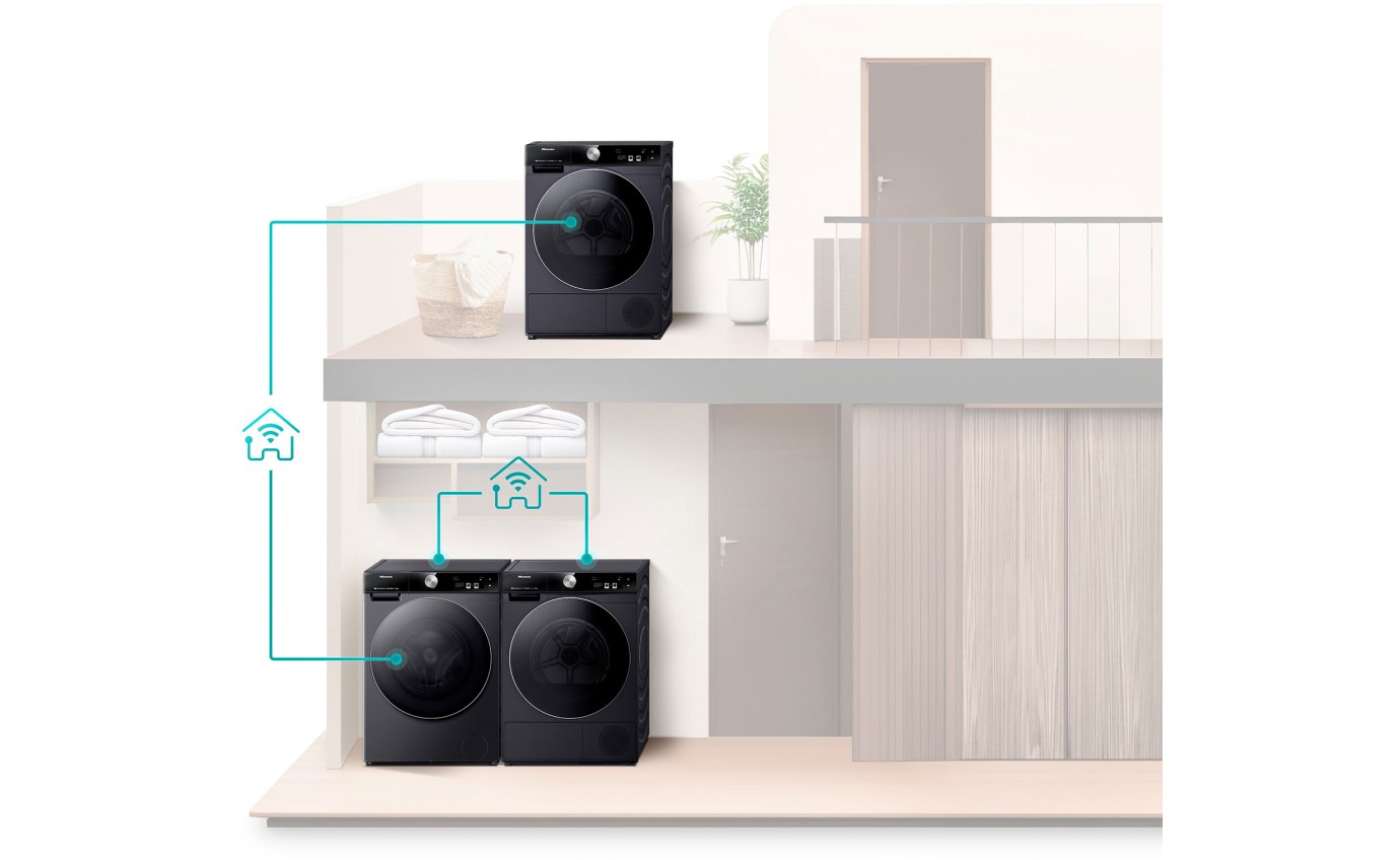 Hisense 12kg Series 9 Front Load Washing Machine (Charcoal Black) HWFS1214PB