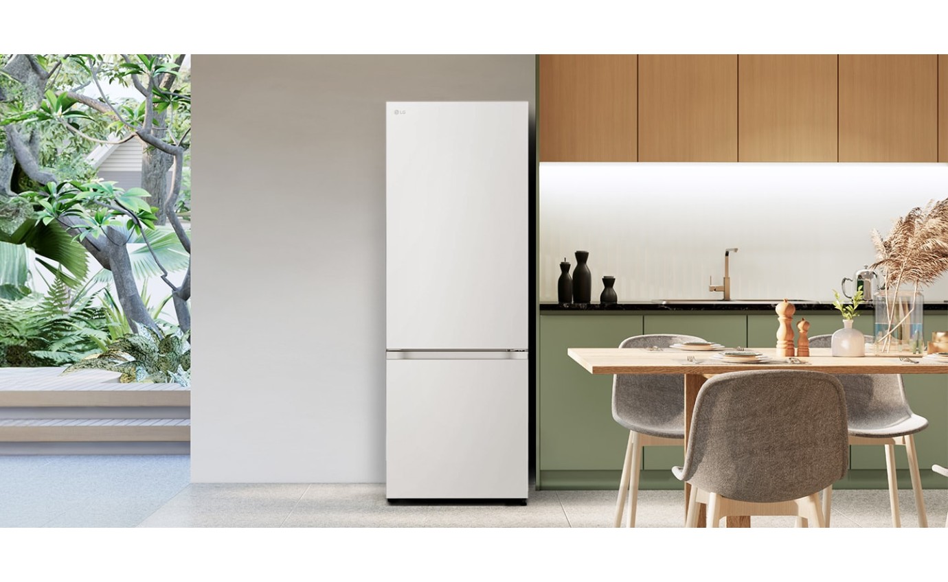 LG 335L Bottom Mount Fridge (Matte White) GBB300MWH