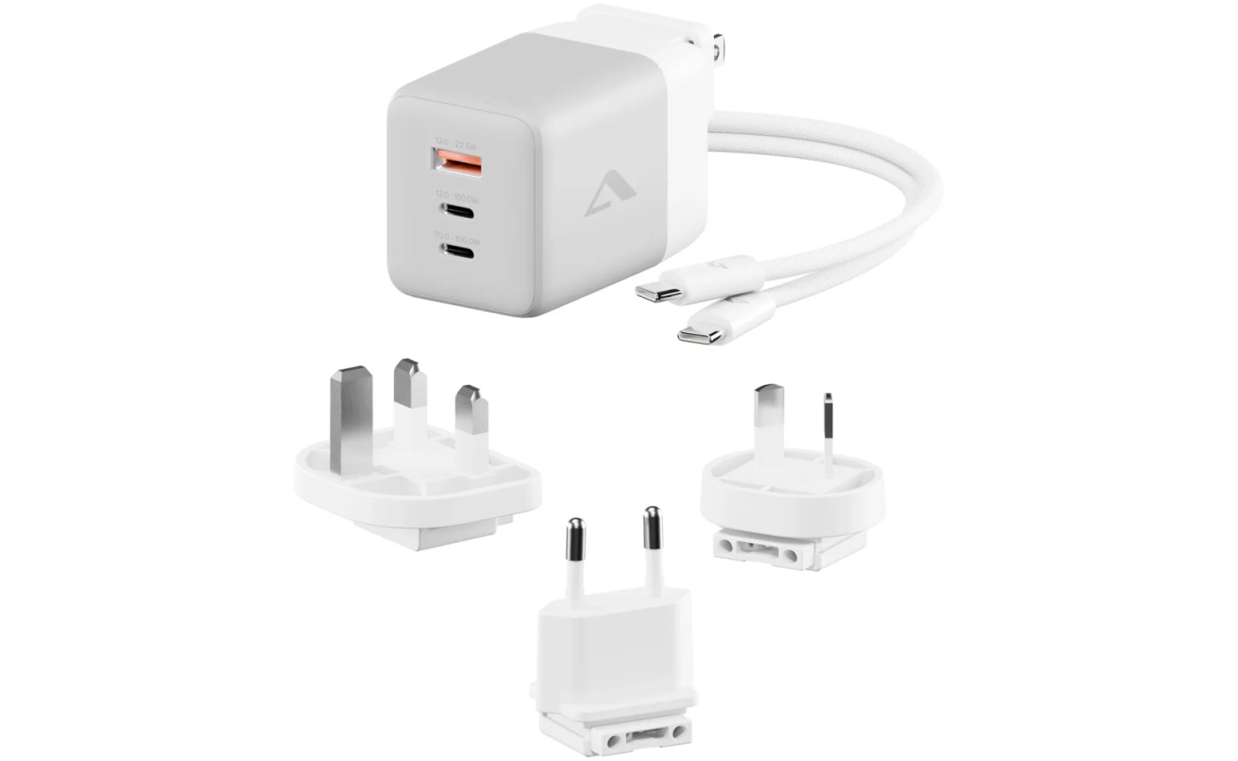 ALOGIC 3 Port 100W Rapid Power Multi Country GaN Charger WCM3X100G