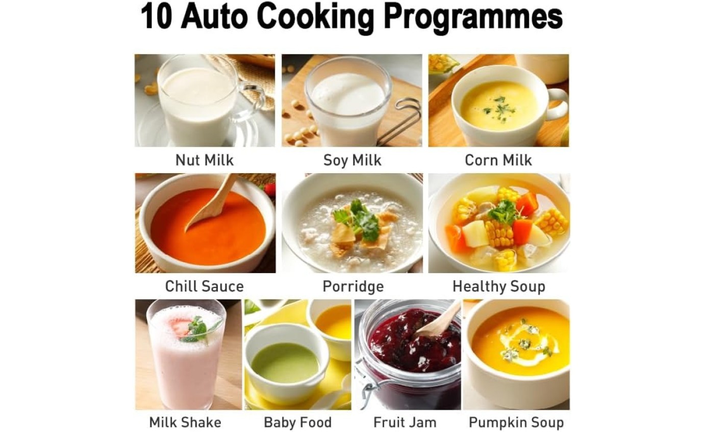 Panasonic All-in-One Hot & Cold Blender with Auto Heat and Blend Cooking Programs MXHG6401KST