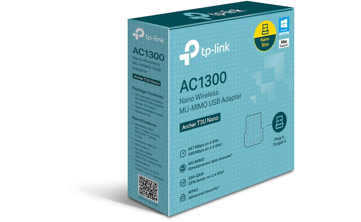 TP-Link AC1300 Nano Wi-Fi 5 USB Adapter ARCHERT3UNANO