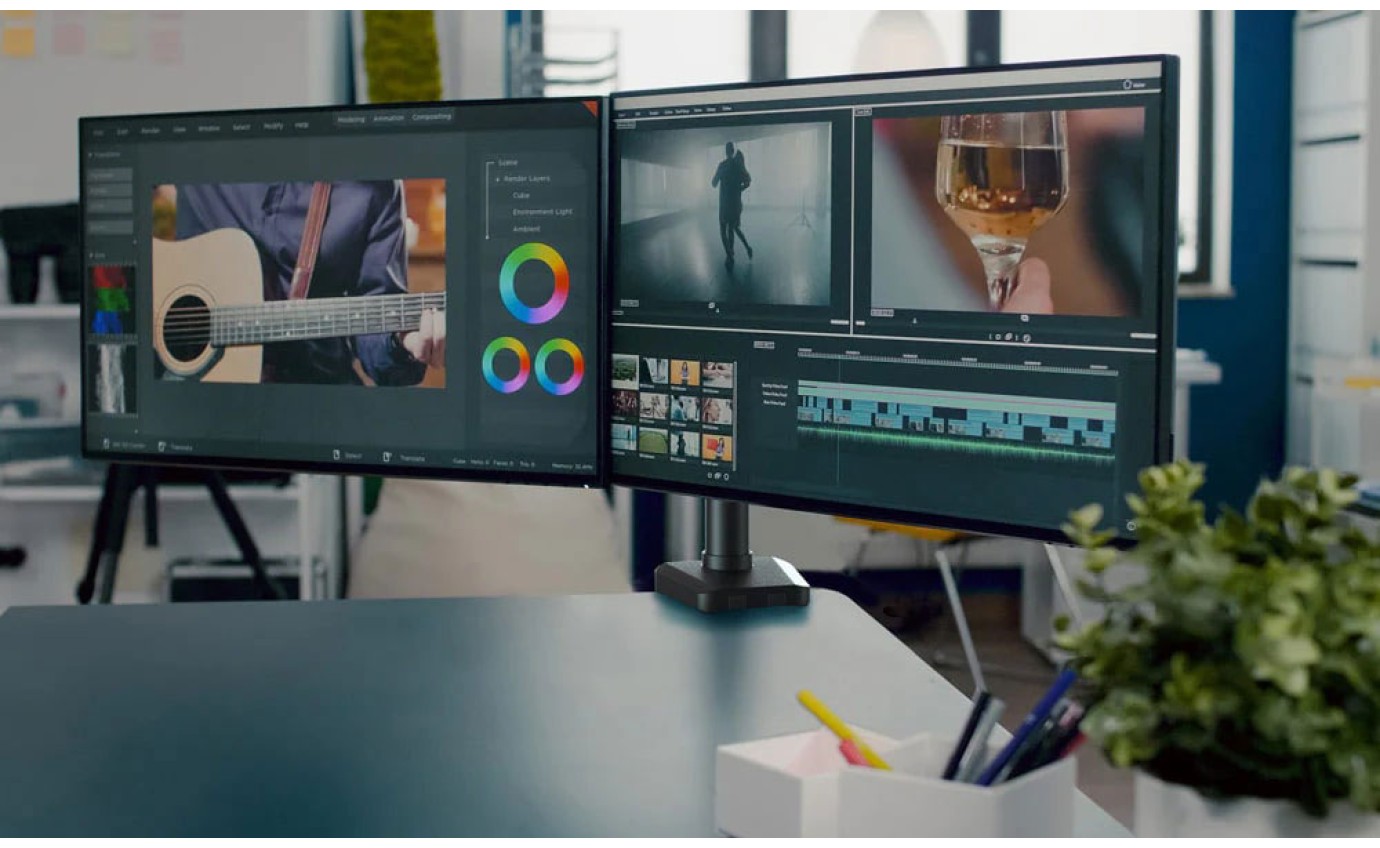 One Products Double Monitor Arm PPMA2SE