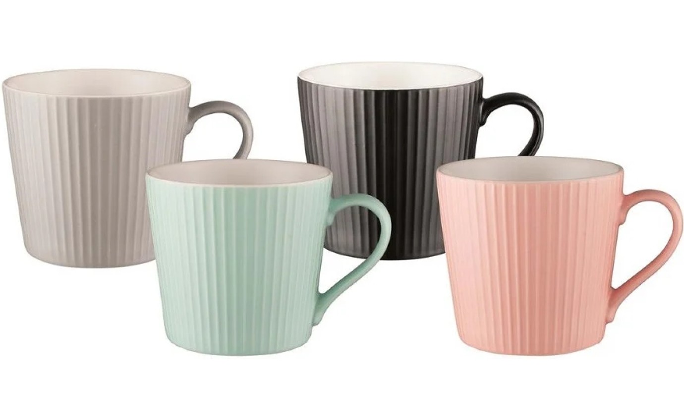 Bundanoon Mod Ribbed Mugs 429ml (Set of 4) 43021