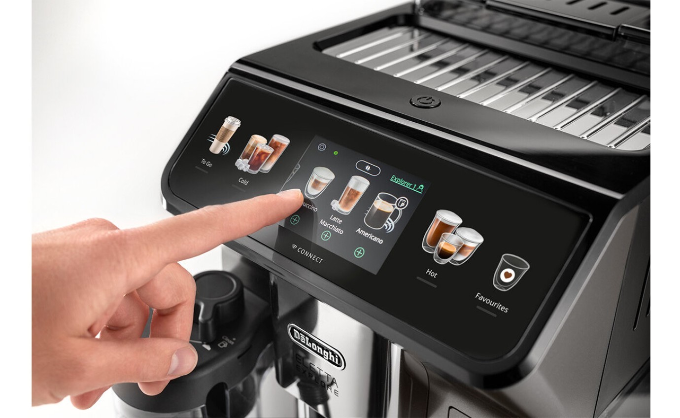 DeLonghi Eletta Explore Titanium Coffee Machine ECAM45086T
