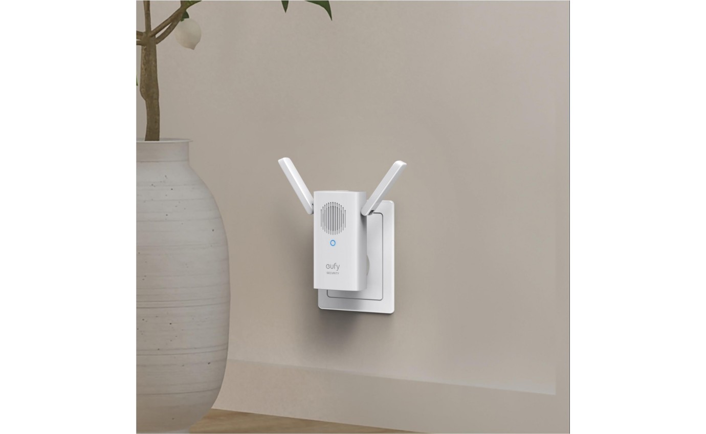 eufy Security Slim 1080p Wireless Doorbell with Homebase Mini Repeater E8220CW1