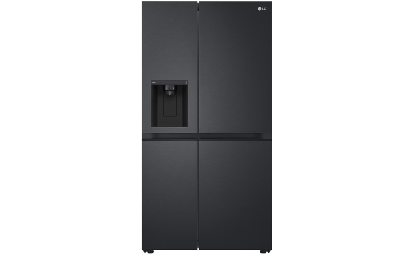 LG 635L Side By Side Fridge (Matte Black) GSL600MBL