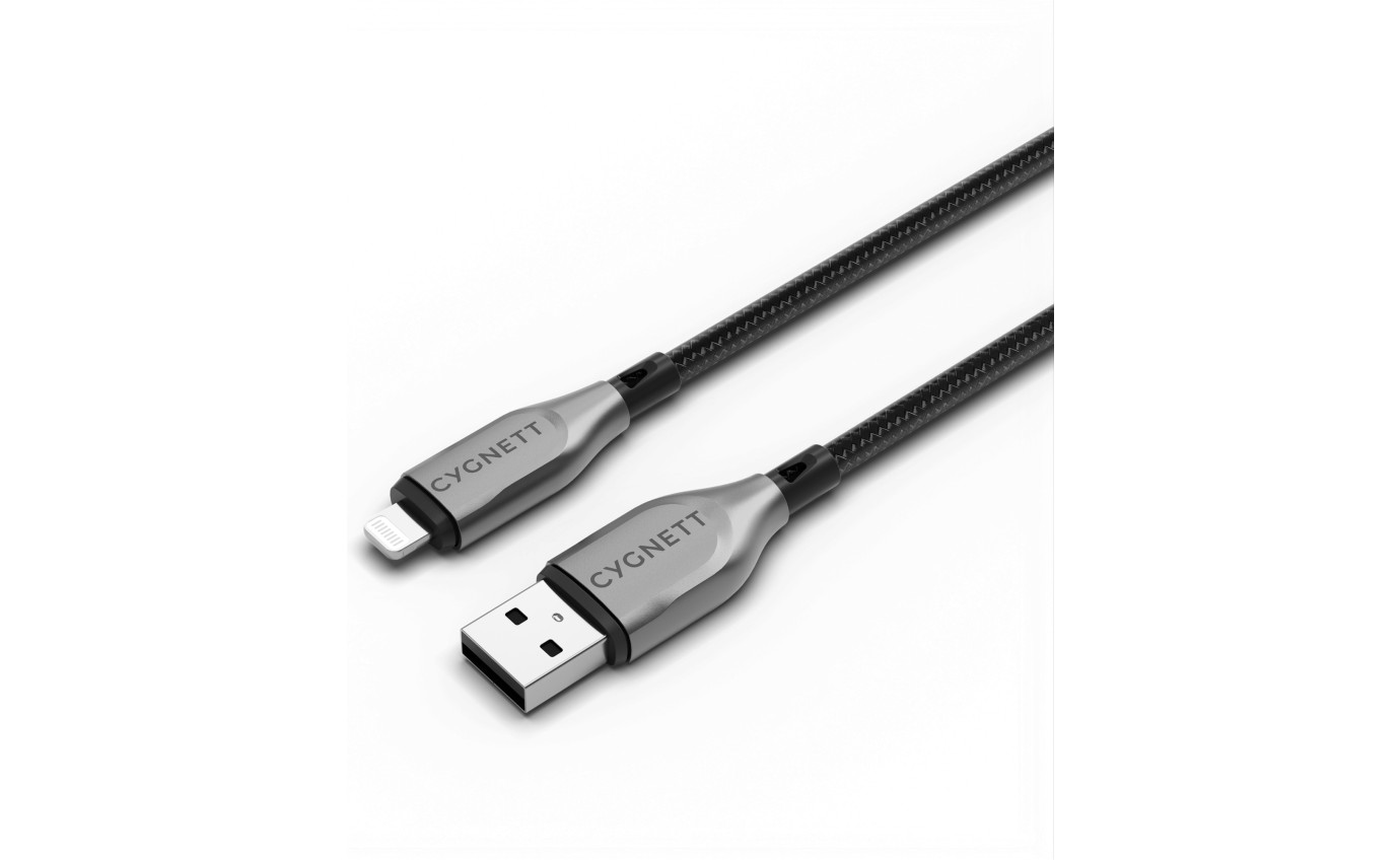 Cygnett Armoured Lightning to USB-A Cable 2m (Black) 11901316105