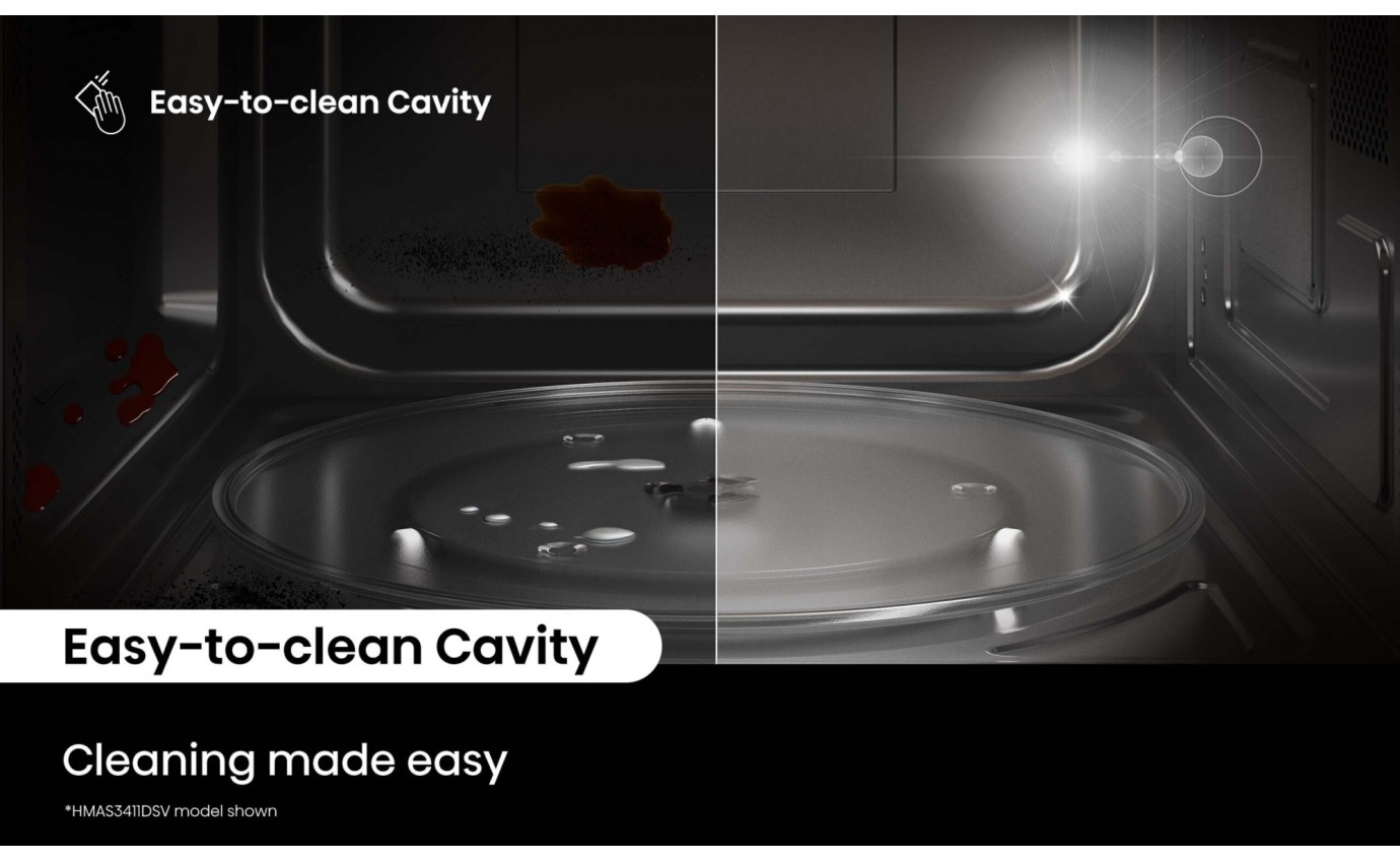 Hisense 20L 800W Compact Microwave (Black) HMAS2008BP