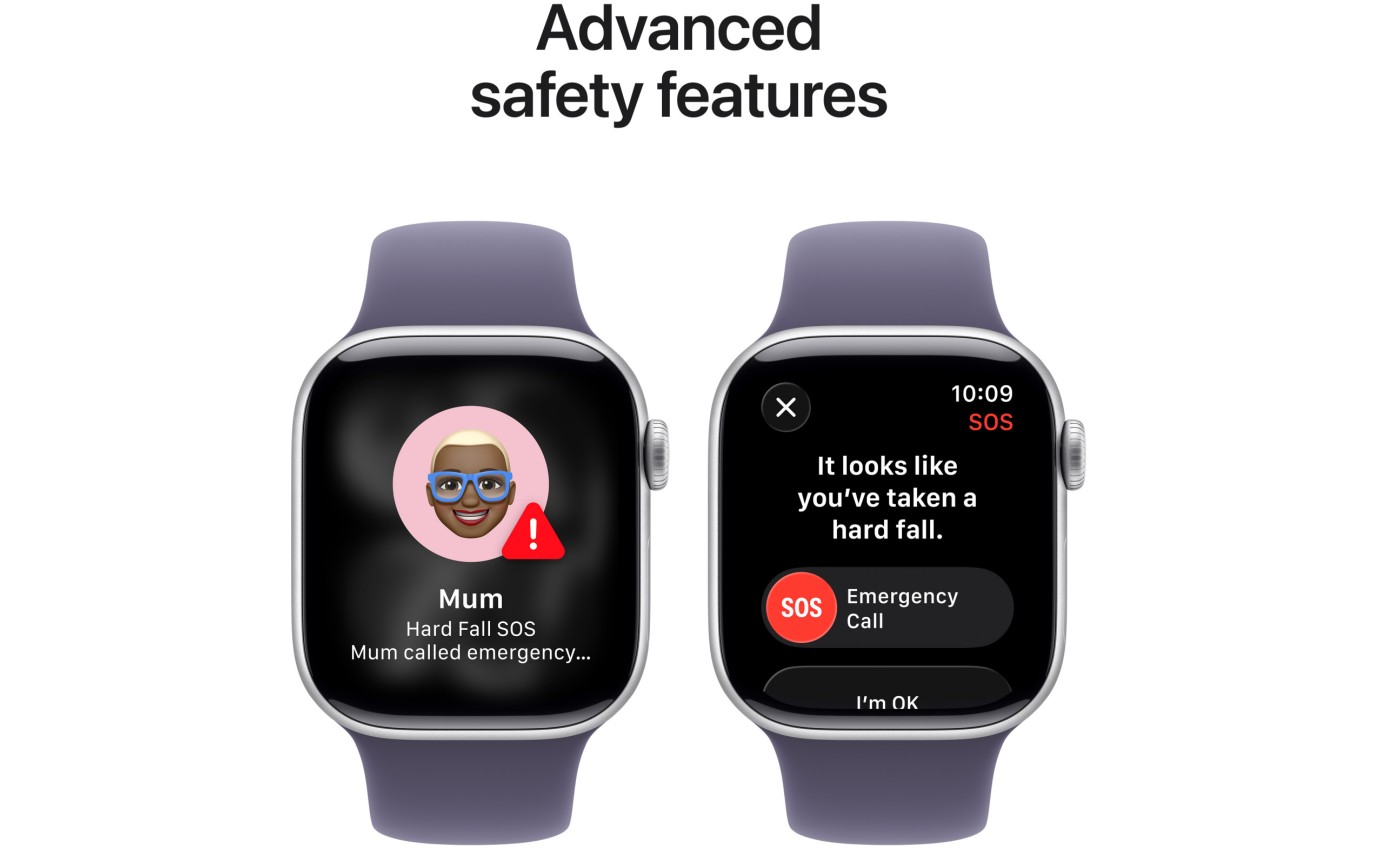 Apple Watch Series 11 GPS 42mm Silver Aluminium Case with Purple Fog Sport Band (S/M) MEU64XA