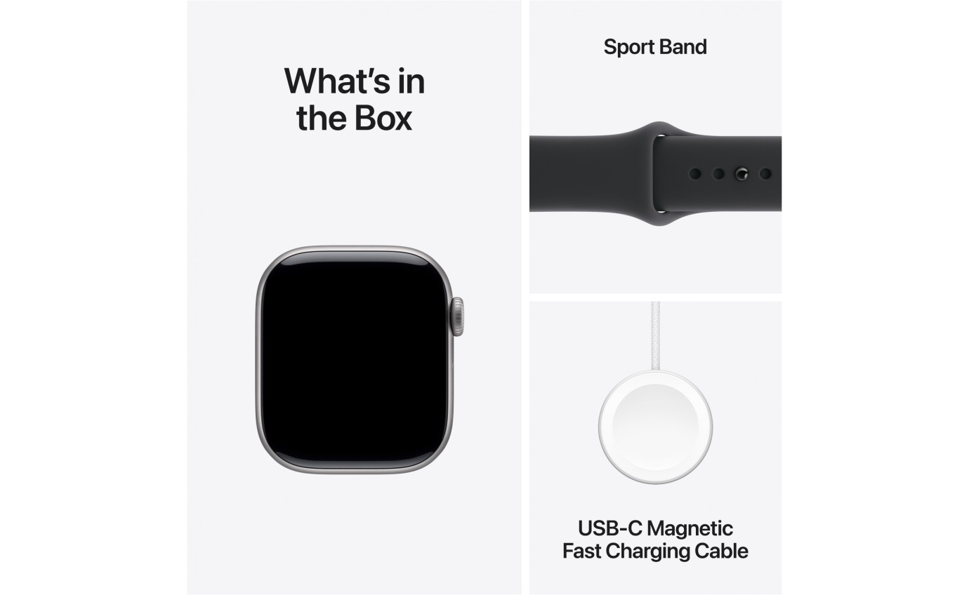 Apple Watch Series 11 GPS 42mm Space Grey Aluminium Case with Black Sport Band (M/L) MEQX4XA