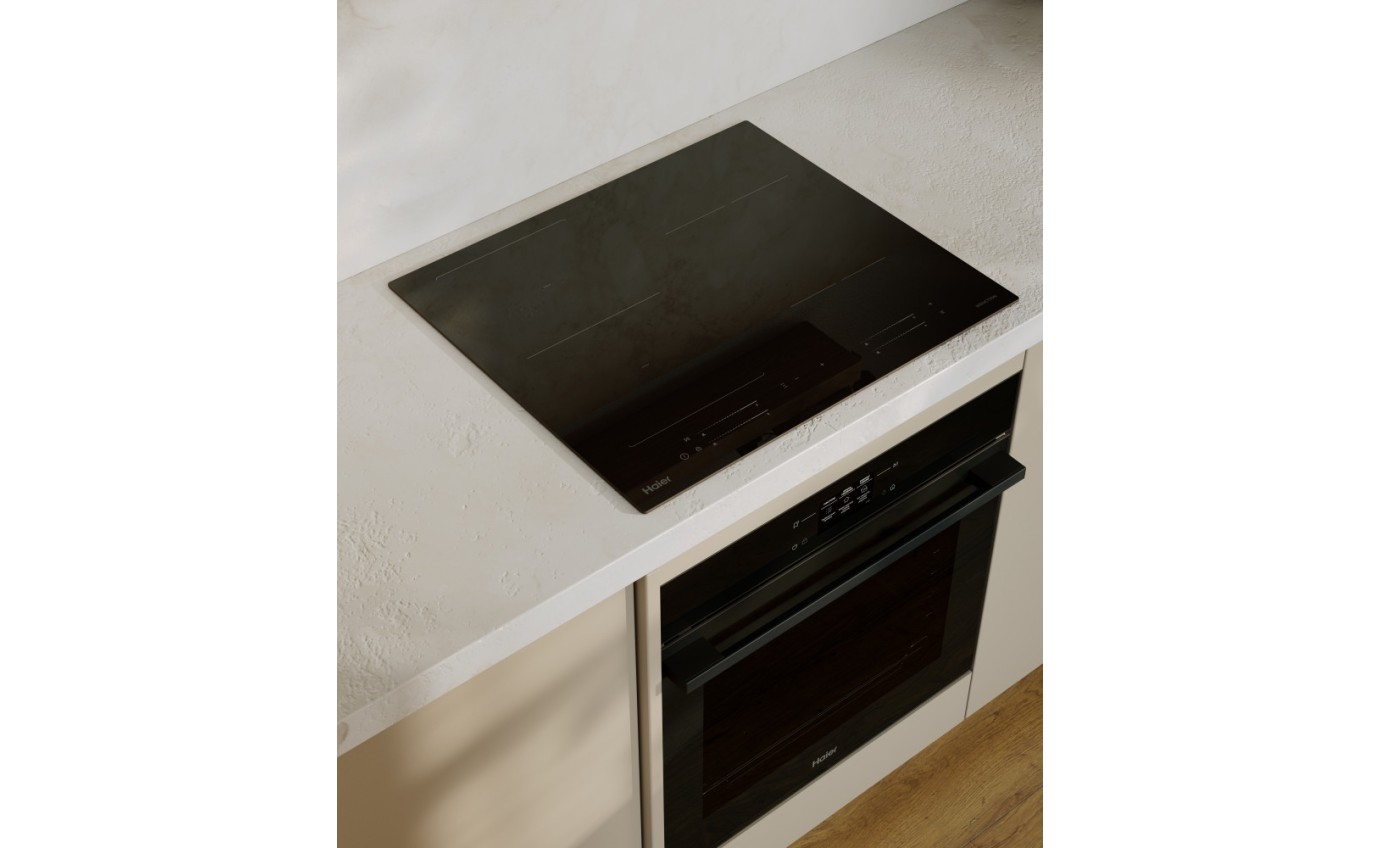 Haier 60cm 500 Series Induction Cooktop (Black Glass) HCI604FTB4