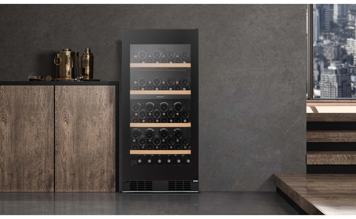 Hisense 108 Bottle Dual Zone Wine Cabinet HRWC108B