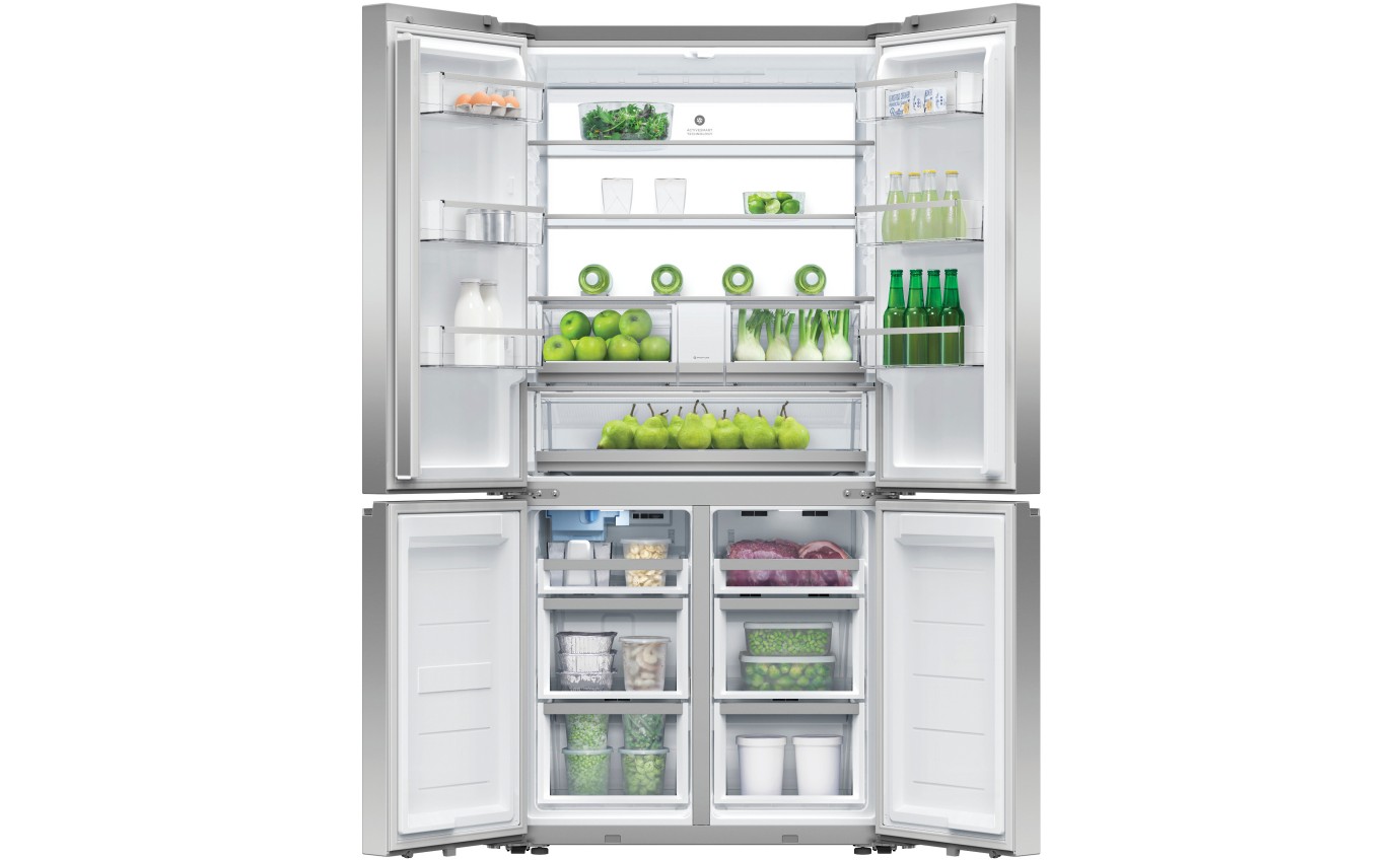 Fisher & Paykel 690L Series 7 Quad Door Refrigerator Freezer, Ice & Water RF730QNUVX1