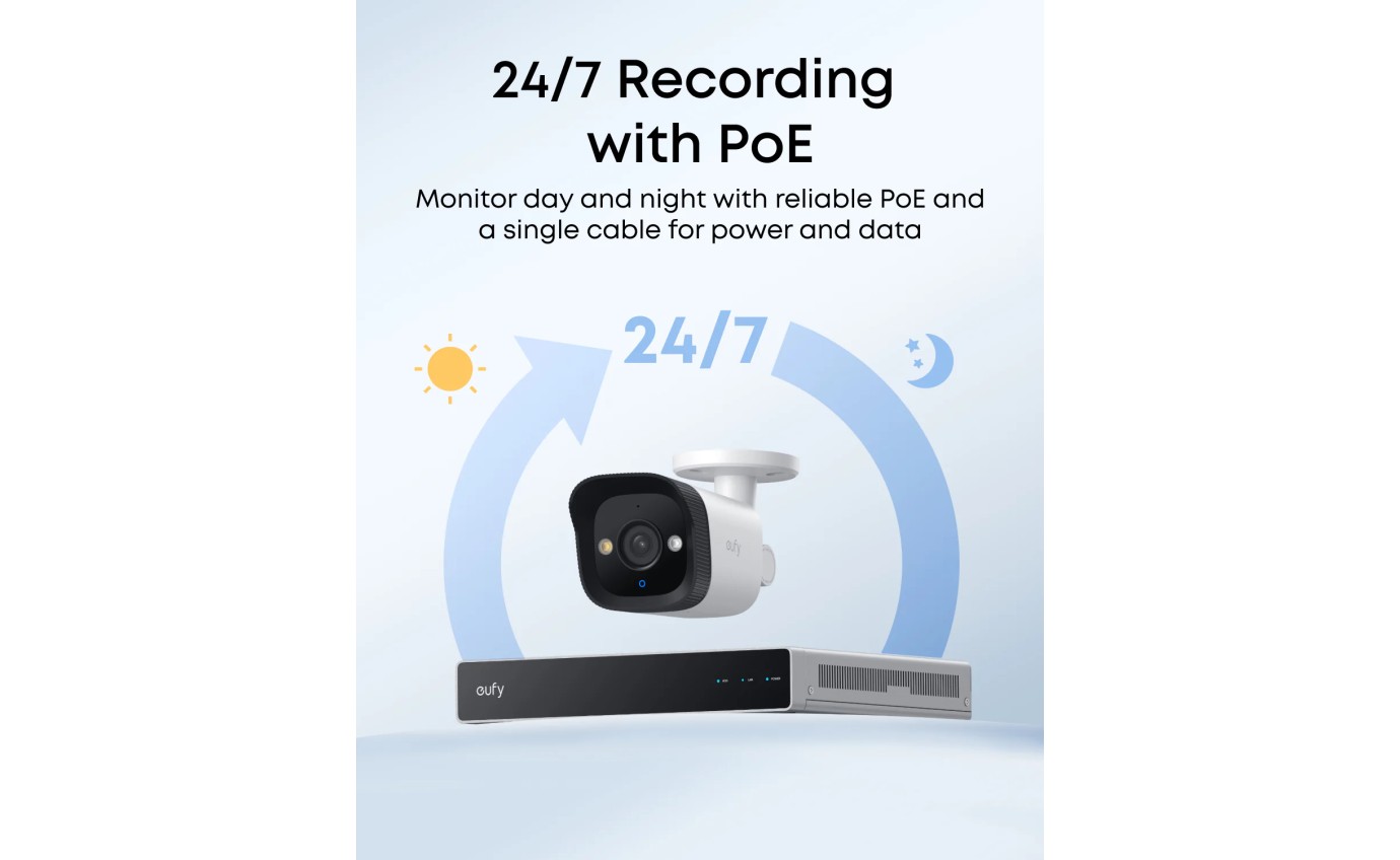 eufy Security PoE Bullet Cam E40(Add On) T8P00T21