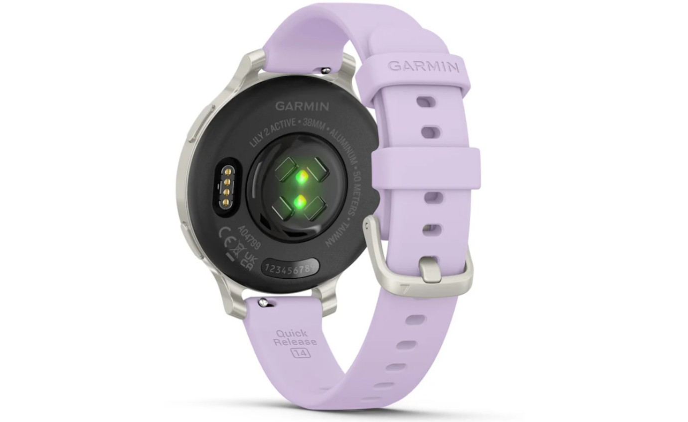 Garmin Lily&reg; 2 Active Smartwatch (Silver/Purple Jasmine) 0100289101