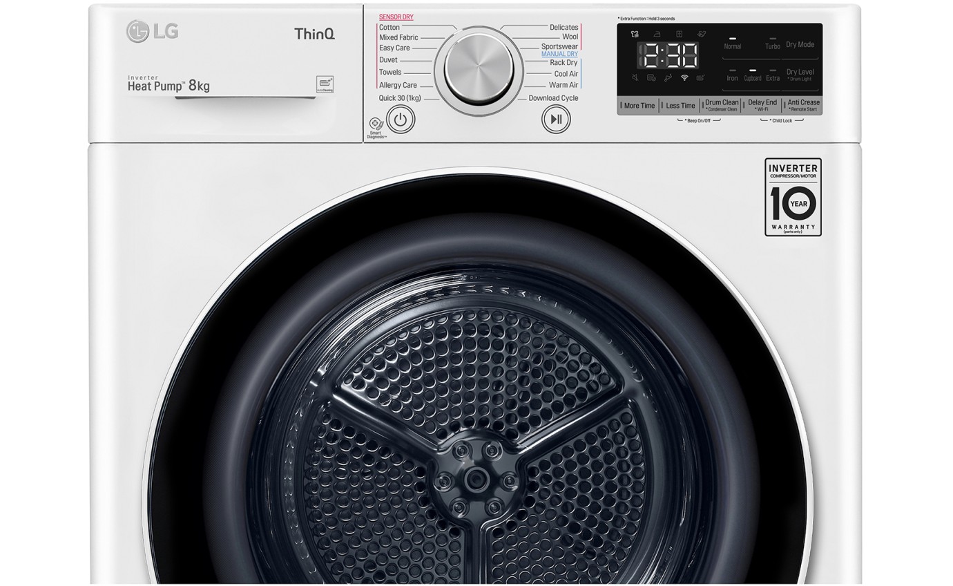 LG 8kg Heat Pump Dryer DVH508W