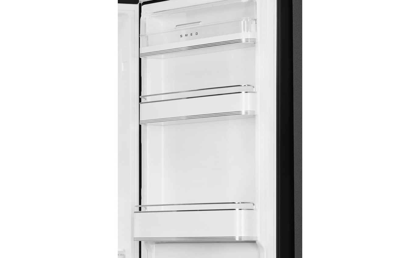 Smeg 331L 50s Style Retro Bottom Mount Fridge (Black) FAB32RBL5AU