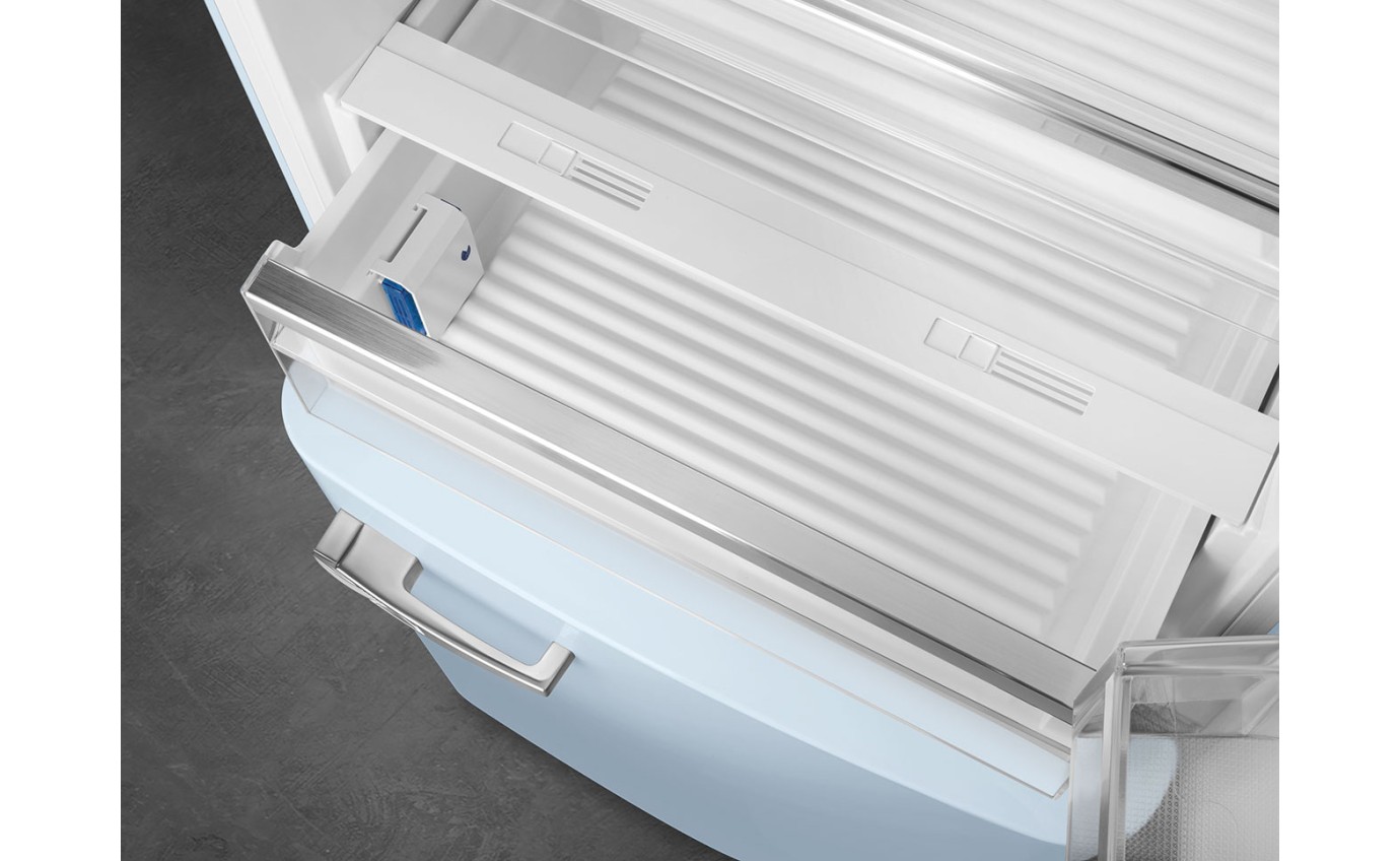 Smeg 481L 50s Style Retro Bottom Mount Fridge (Pastel Blue) FAB38RPB5AU