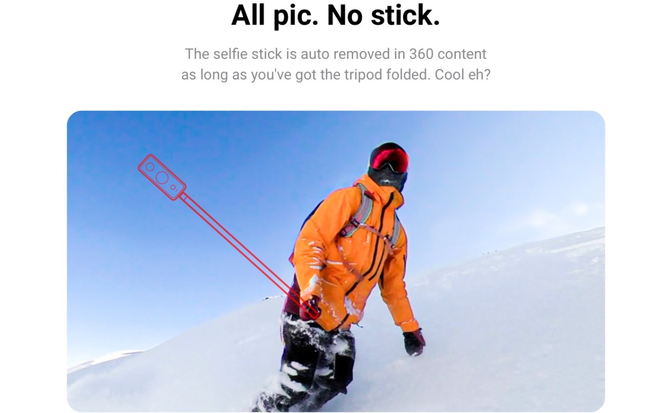 Insta360 2-in-1 Invisible Selfie Stick + Tripod INSTAONEX209