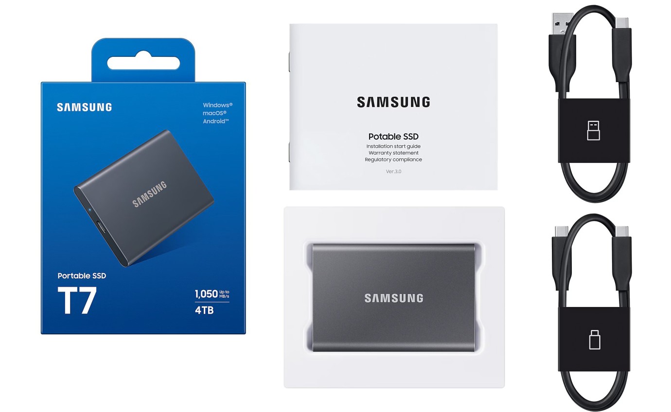 Samsung Portable SSD T7 4TB (Grey) MUPC4T0TWW