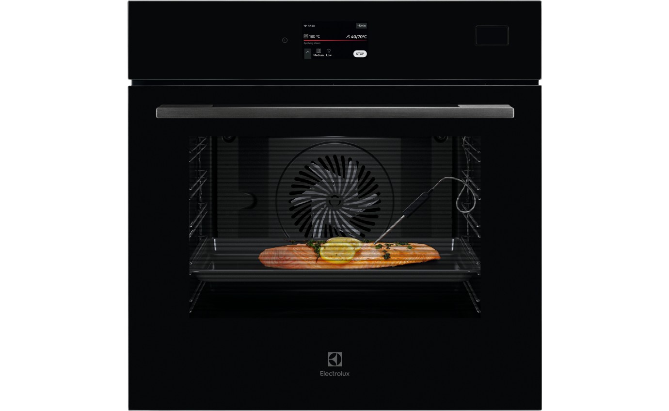 Electrolux 60cm 800 Series Full Steam Oven with Food Probe (Black) EVES6810BF