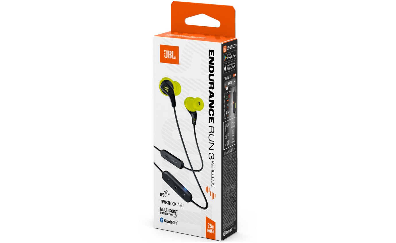 JBL Endurance Run 3 Wireless (Black/Lime) JBLENDURRUN3BTBL