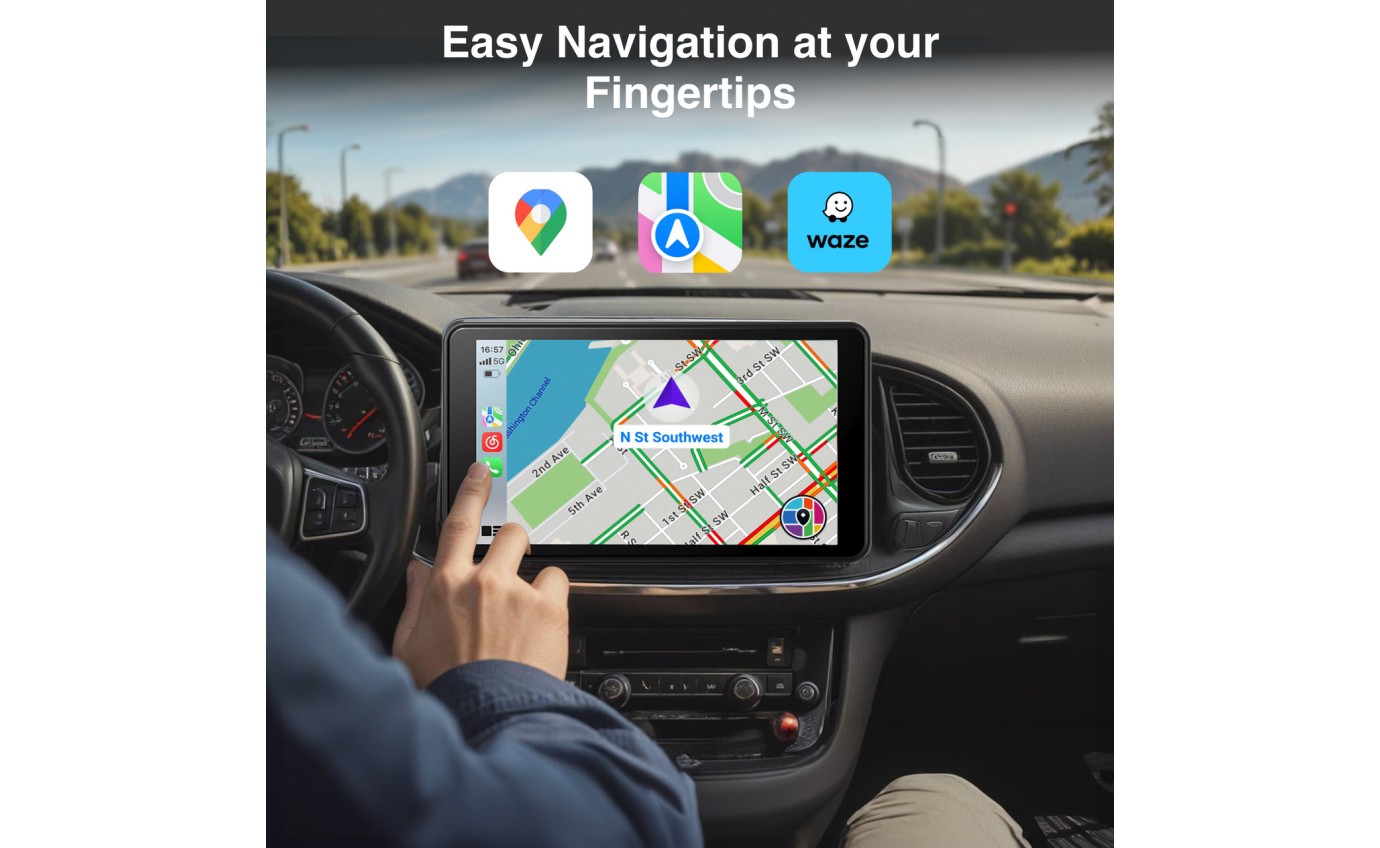 Laser 7 inch Portable CarPlay Android Auto Touchscreen NAVC7CP931