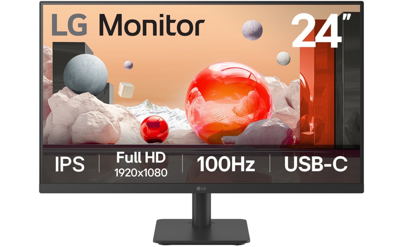 LG 24 inch IPS Full HD monitor with USB-C 24MS530BB