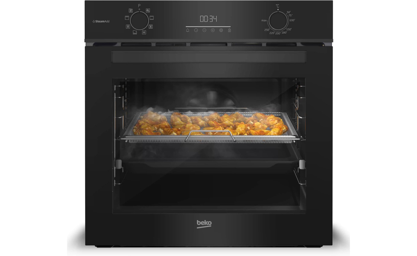 Beko 60cm Multifunction Built-in Oven with SteamAdd & Airfry BBO6851MDX